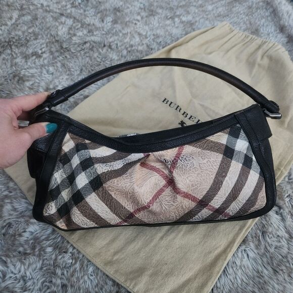 Burberry Authentic Nova‎ Check Patent Leather Plaid Shoulder Bag - Picture 2 of 14